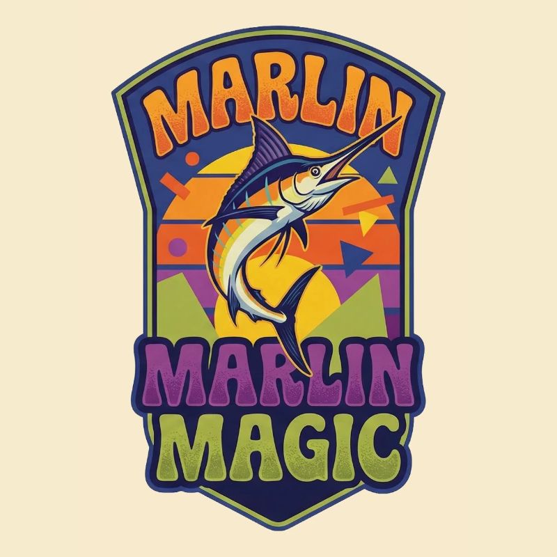 Marlin Magic Retro Sunset