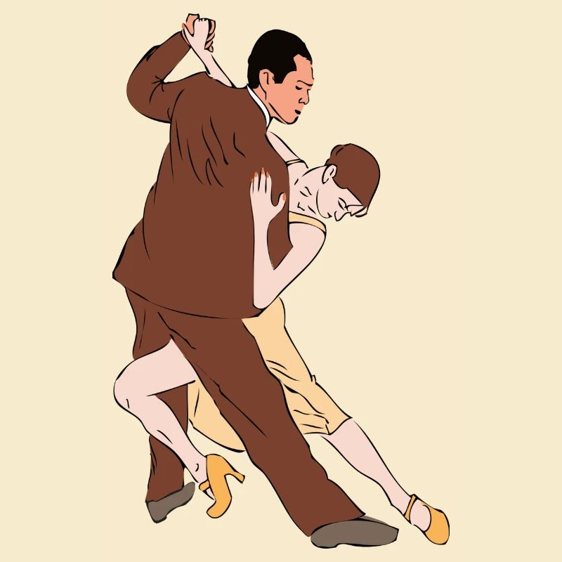 Tango Duo im Silhouette-Stil