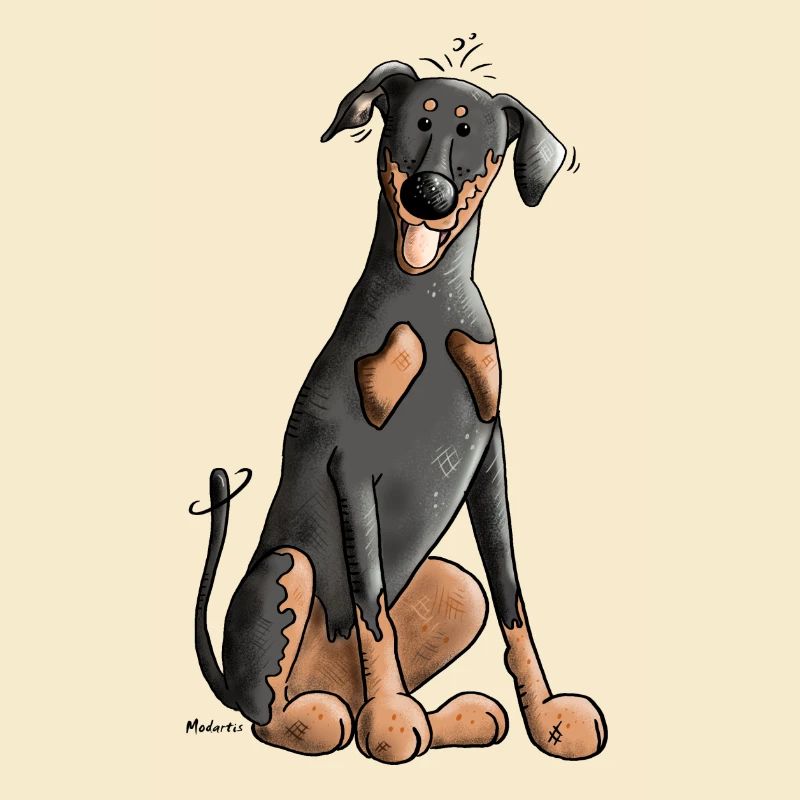Drolliger Dobermann