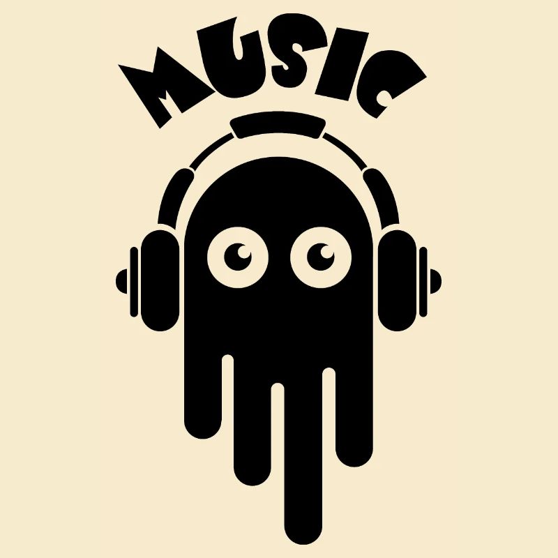 Musik Gespenst Comic Graffiti cartoon Kopfhörer