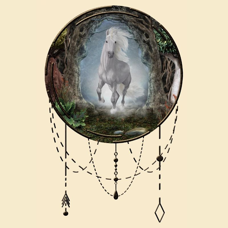 Wunderbares weißes Einhorn