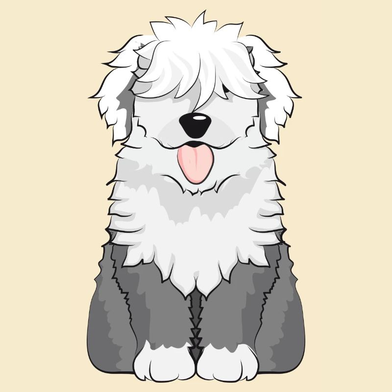 adorable Bobtail Dog - plush German Shepherd