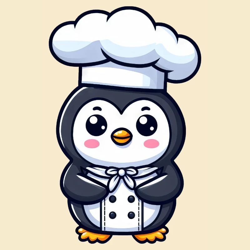 Mignon pingouin Chef bande dessinée conception de bande dessinée