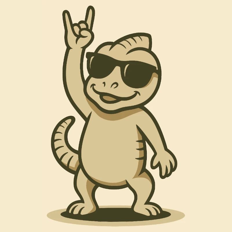 Rock on, chameleon!