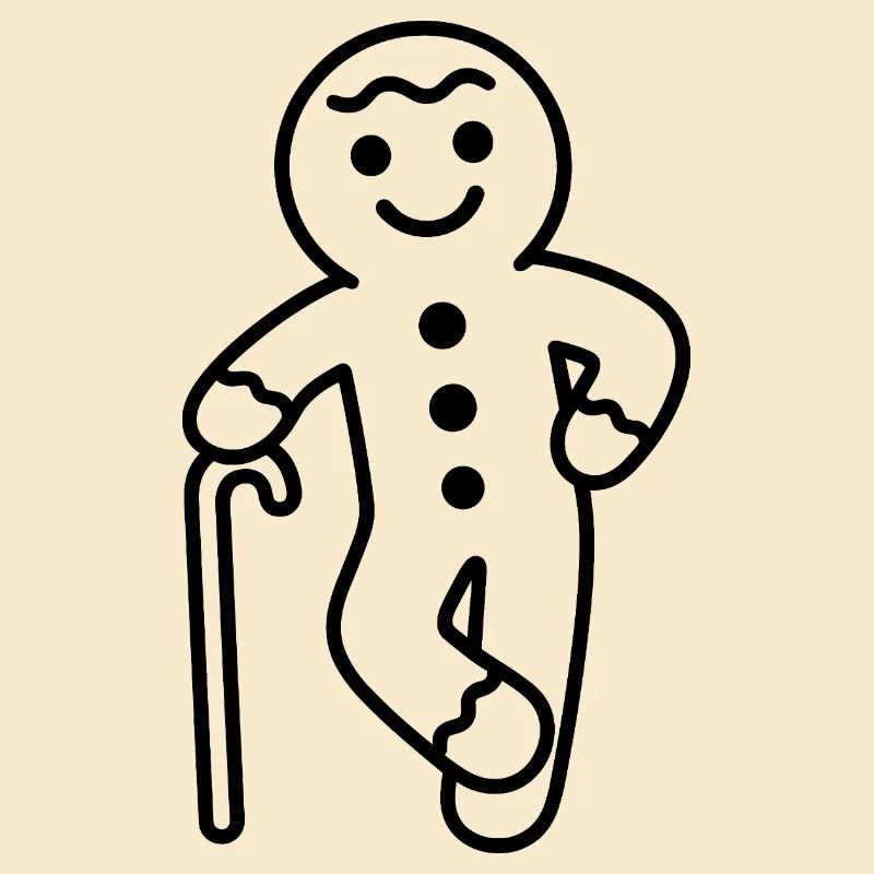 Cooler Lebkuchenmann Illustration