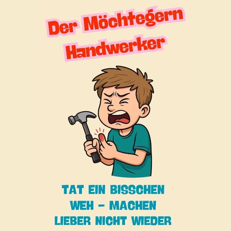 Der Möchtegern Handwerker Comic Karikatur 
