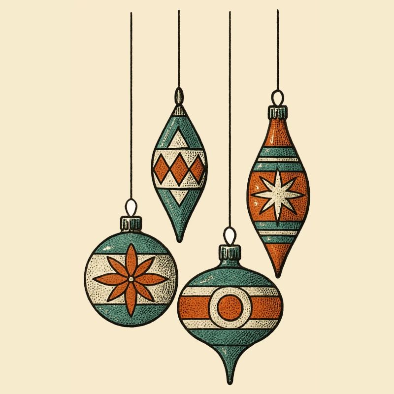 Weihnachtskugeln - Frohe Weihnachten