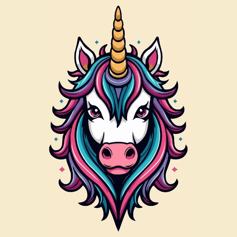 Wilde Einhorn Neon-Pracht