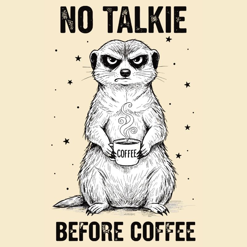 Pas de conversation devant un suricate amateur de café