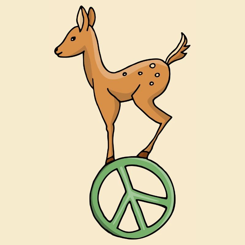 Peace Symbol Rehkitz