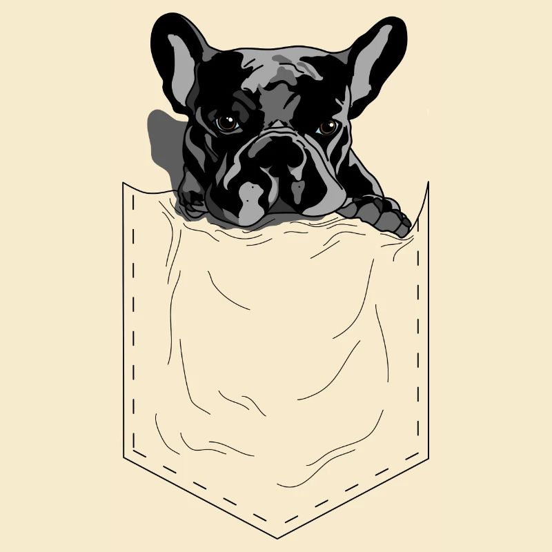 Frenchie Pocket Design Pop Art Style