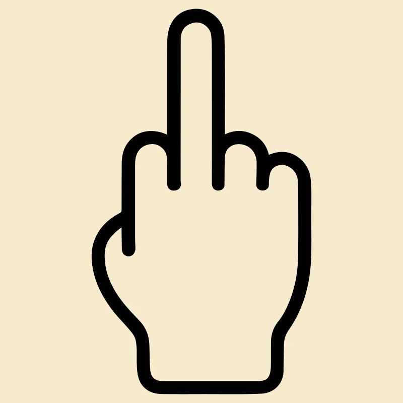 Mittelfinger Symbol Zeichen Hand