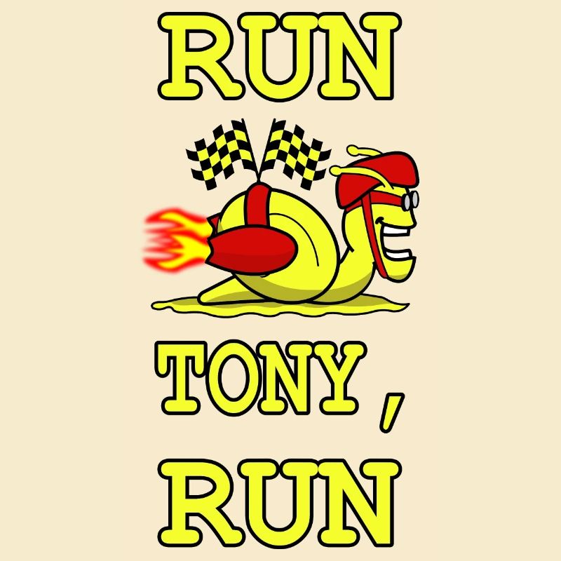 Tony l’escargot jaune de course