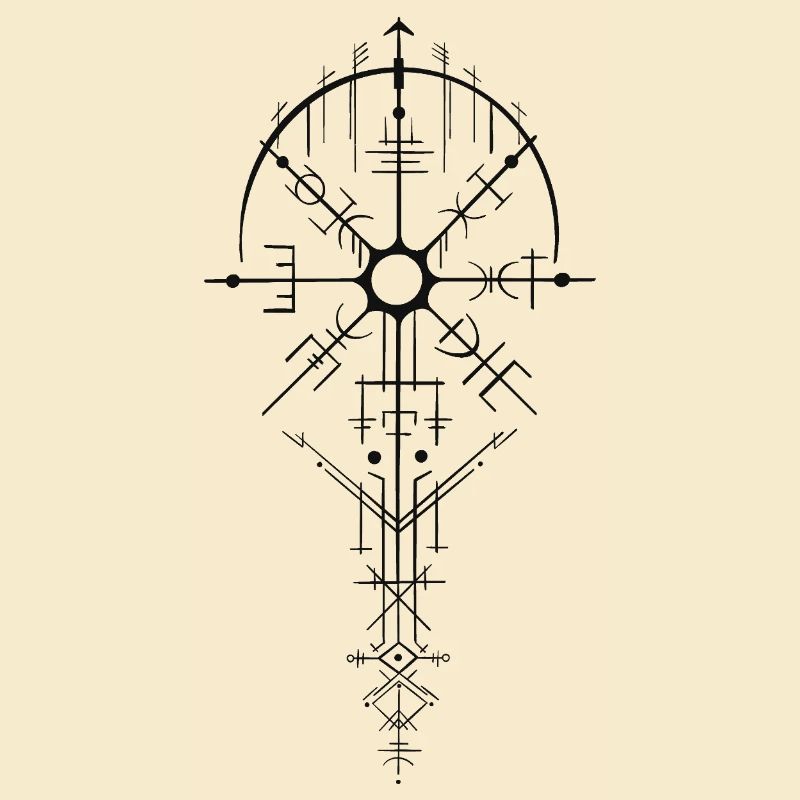 Nordisch Runenamulett Design