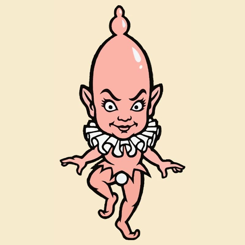 Cute Devil Baby with Collar