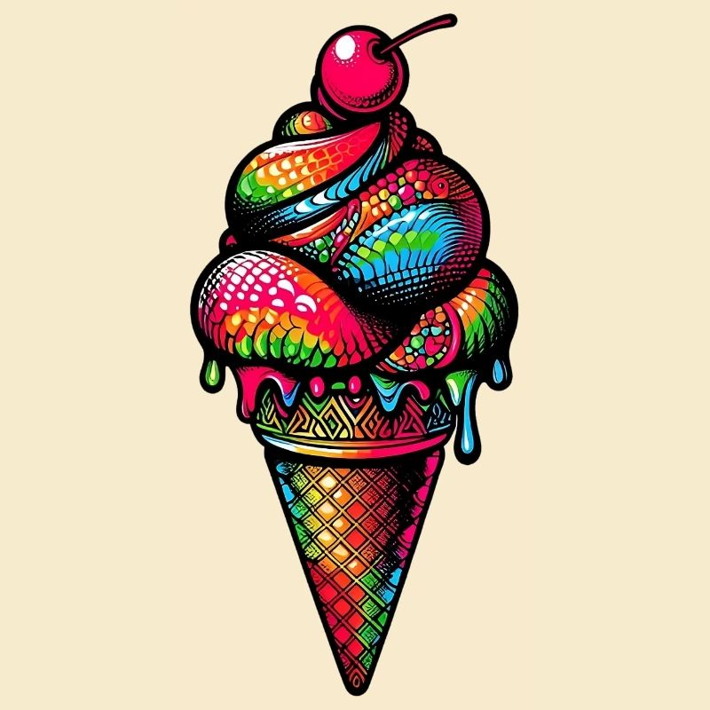 Cornet de crème glacée Popsicle