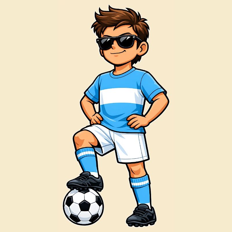 Soccer Boy Fan d’Argentine Drapeau argentin