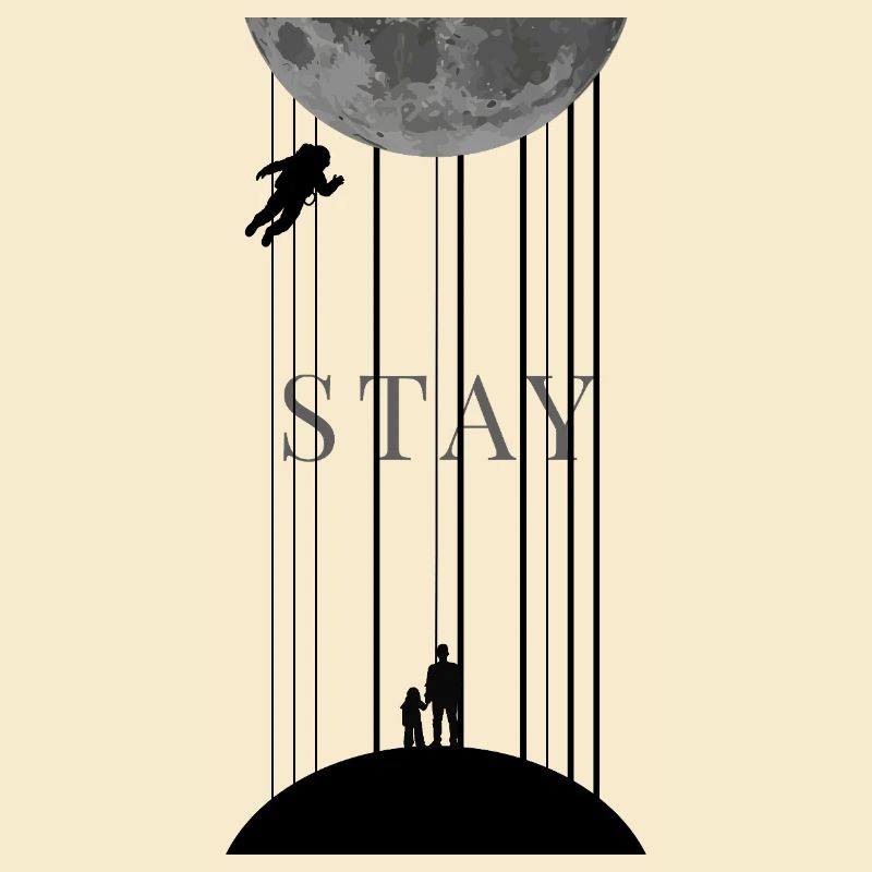 Weltall Interstellar mit Morse Code Stay