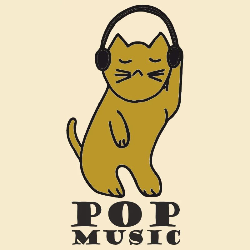 Katzen DJ mit Kopfhörern
