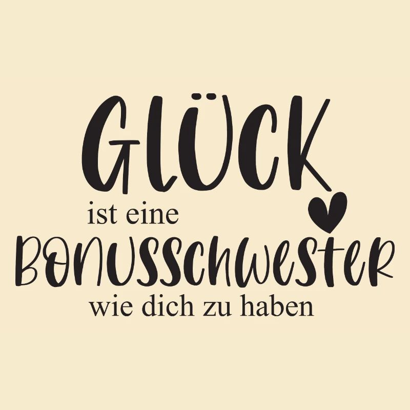 Bonusschwester Glück Geschenk Schwester Danke