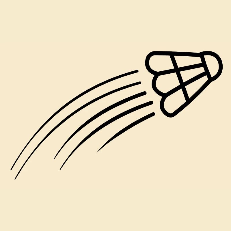 Badminton einfaches Shuttle-Logo