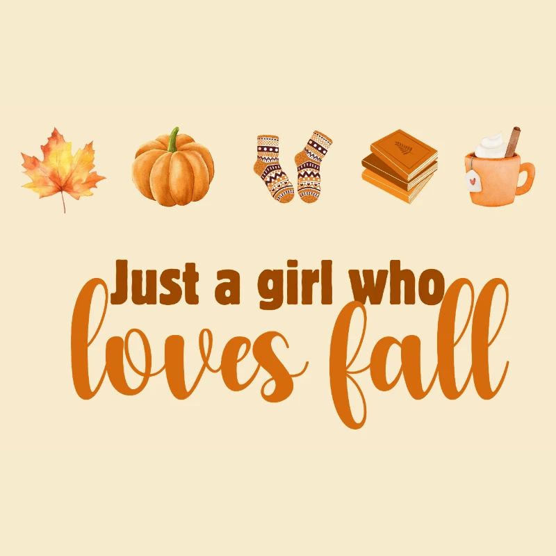 Herbstliebendes Mädchen Design, Fall Vibes