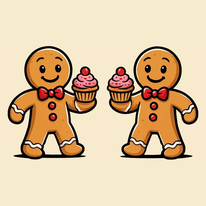 Doppel-Lebkuchen Cupcake Duo