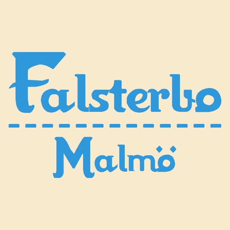 Centrum Malmö – Blue Text Design