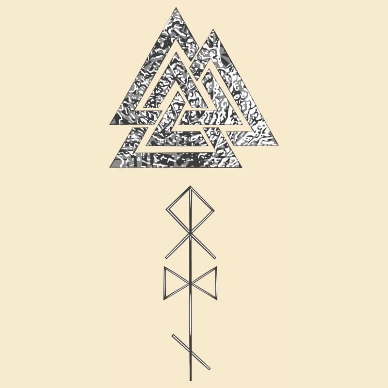 Valknut mit Odin Runen