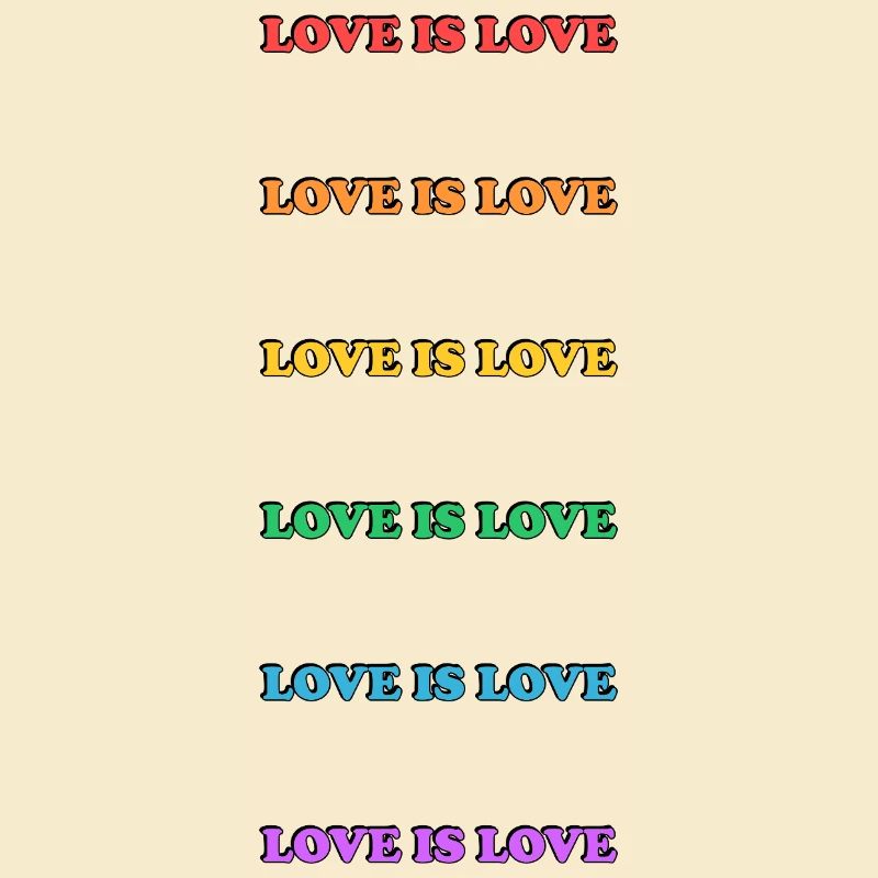 Regenbogen-Liebe ist Liebe