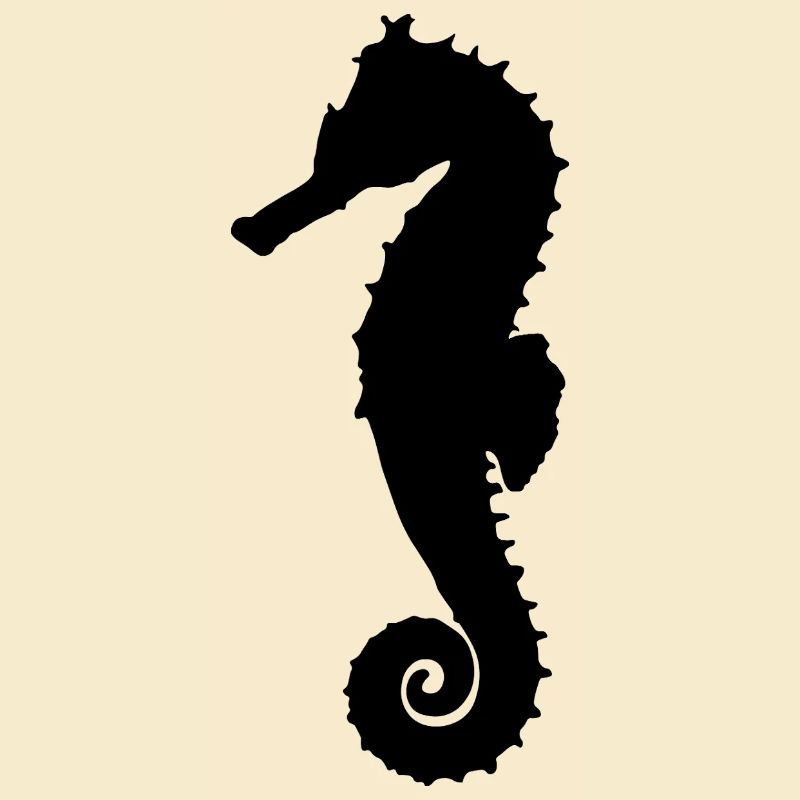 Seepferdchen schwarz