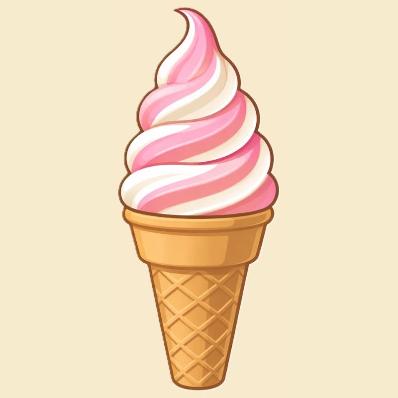 Softeis Erdbeer-Vanille