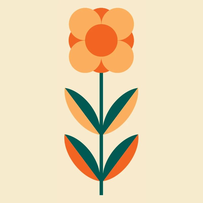 Minimalistisches Sommer-Mohnblüten-Design