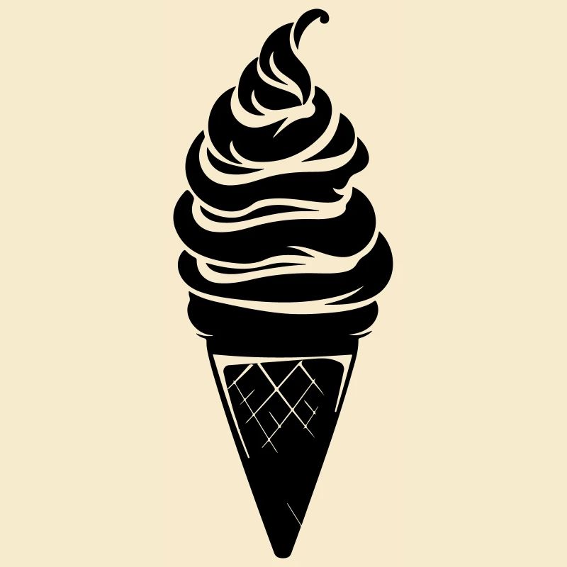 Eiswaffel Silhouette