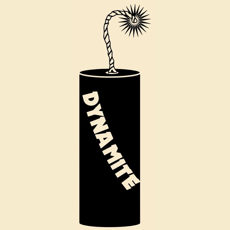 Tige de dynamite brûlante
