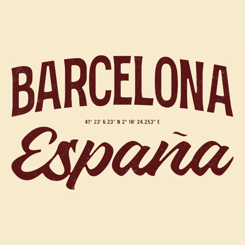 Barcelona Spanien Script Logo