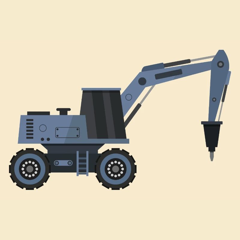 Bagger mit Hammer
