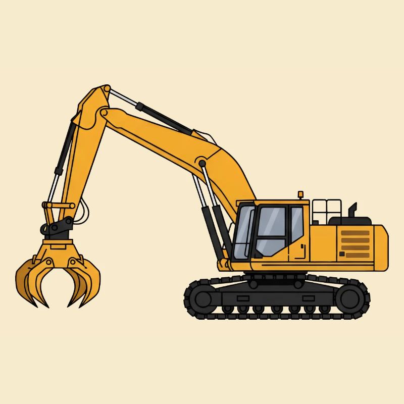 Bagger Baggerfahrer Baustelle 