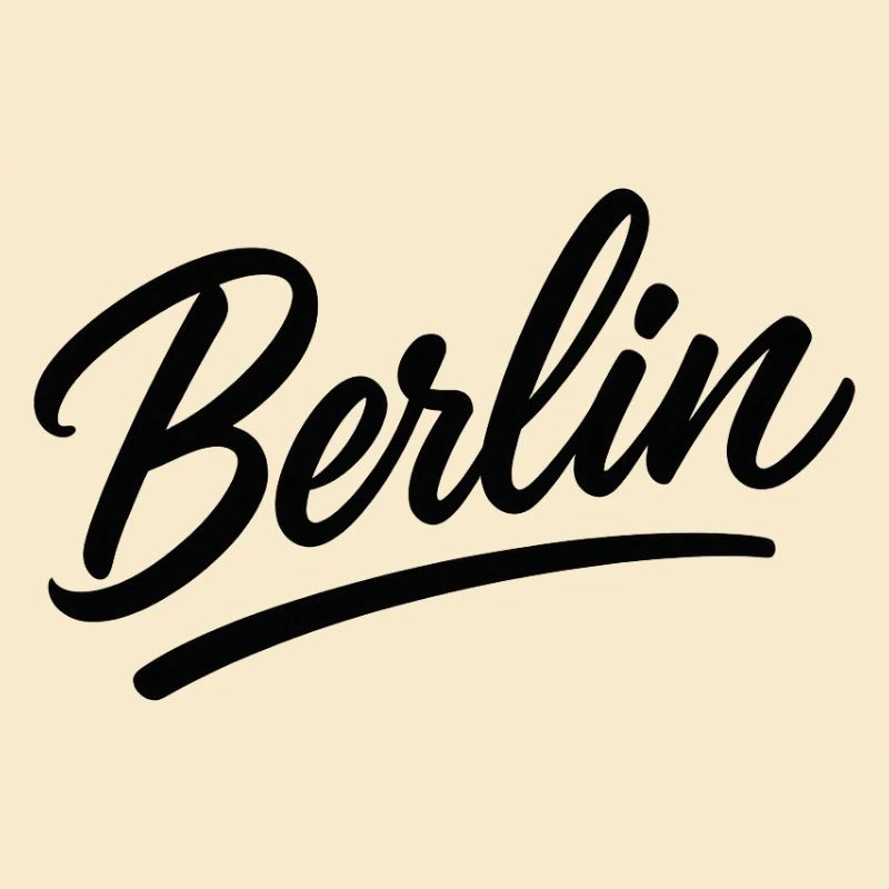 Berlin lettering in script style