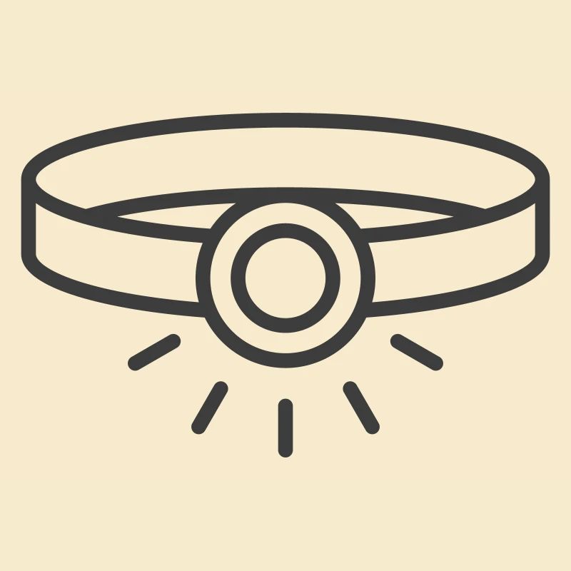 Scheinwerfer-Linien-Symbol