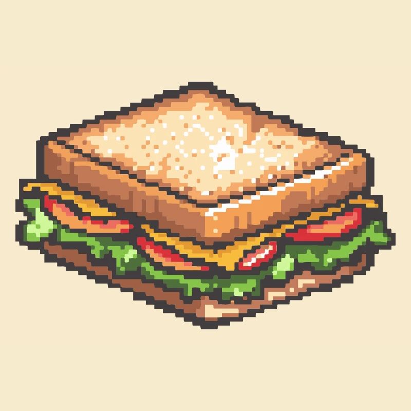 Pixel Sandwich Retro Snack