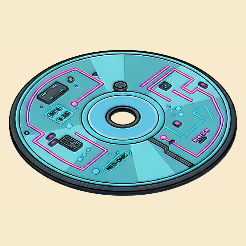 Digital Future Computer 90s Retro Design