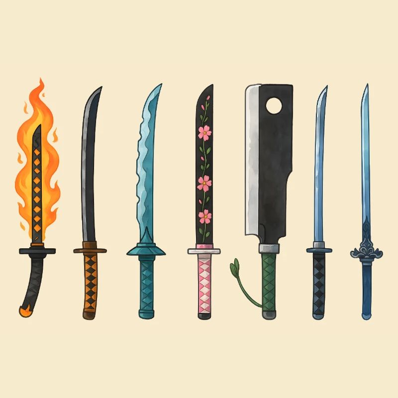 Anime Schwerter Sammlung Design