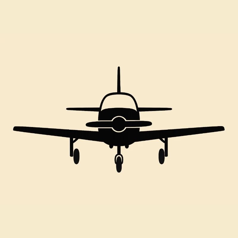 Frontale Flugzeug Silhouette