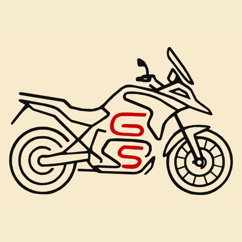 Motorcycle GS black red