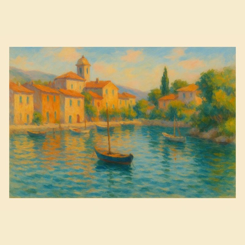 Harbour idyll in the sunlight