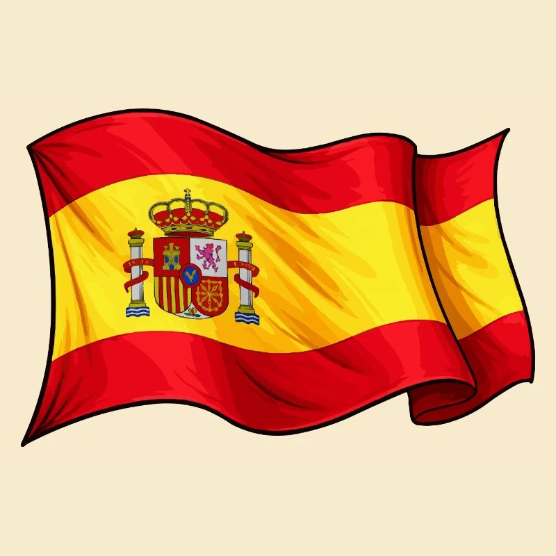 Conception des ondes du drapeau espagnol