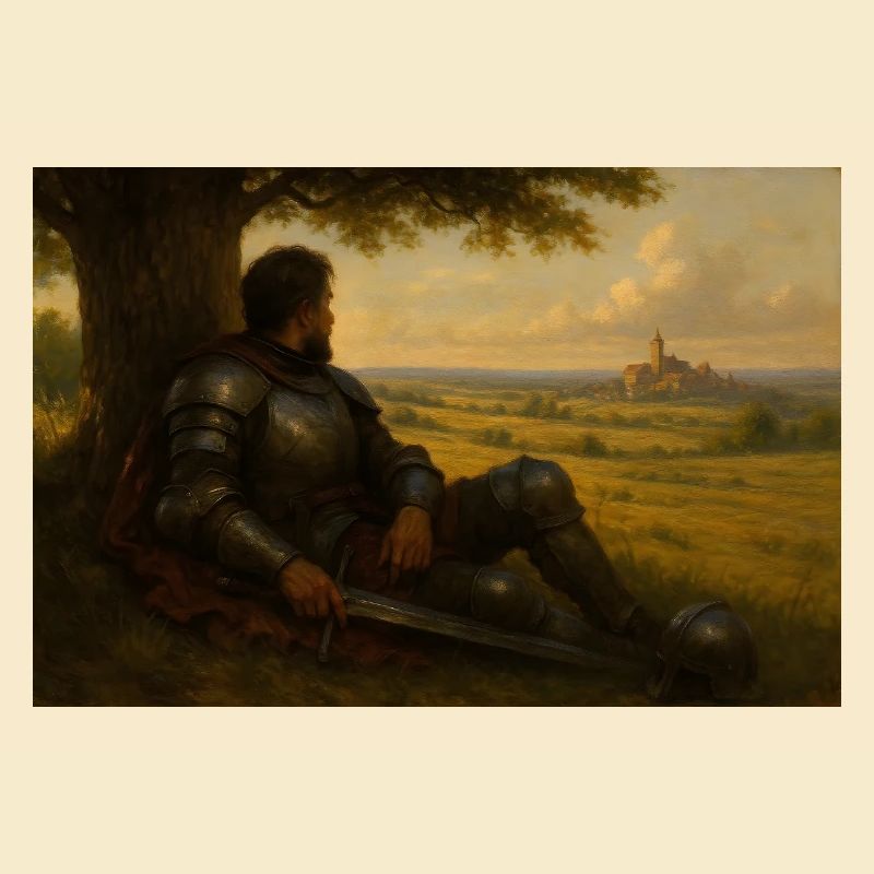 Chevalier à la lisière de la forêt
