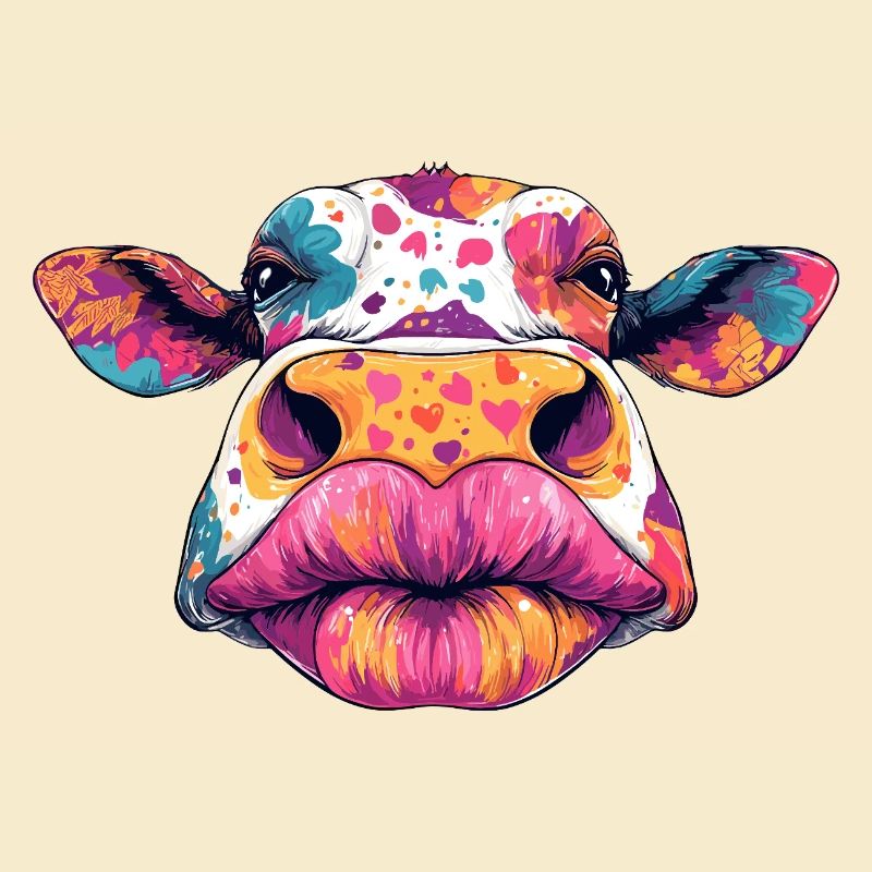 Pop Art coloré de vache