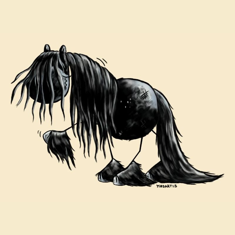 Frison cheval dessin animé